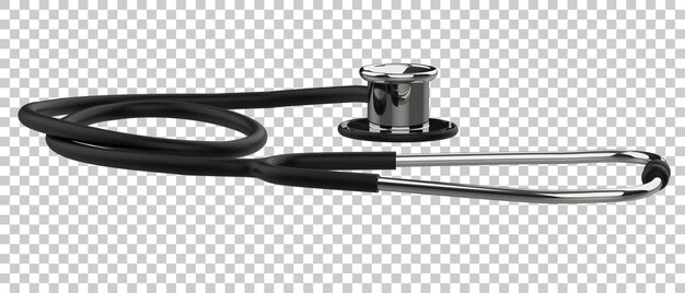 PSD medical stethoscope isolated on transparent background 3d rendering illustration