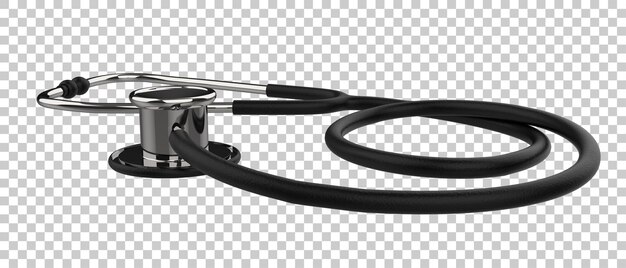 medical stethoscope on transparent background 3d rendering illustration