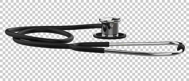 medical stethoscope on transparent background 3d rendering illustration