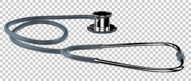medical stethoscope on transparent background 3d rendering illustration