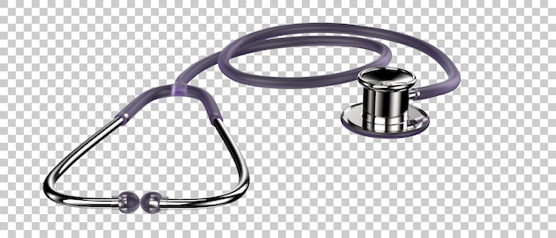 medical stethoscope on transparent background 3d rendering illustration