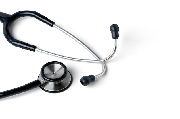 Medical stethoscope on a white background