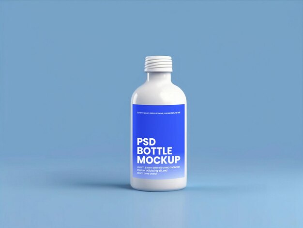 medical supplement bottle packaging mockup