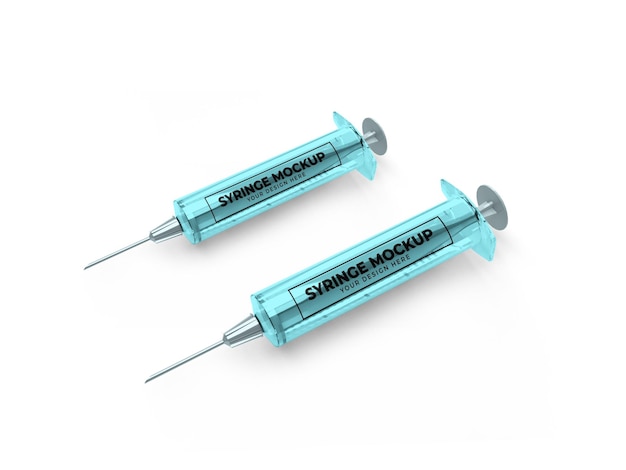 PSD medical syringe mockup design