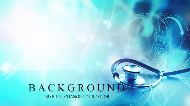 PSD medical technology technology blue background