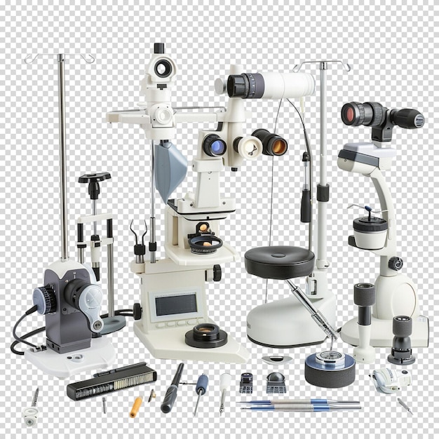 Medical tools isolated on transparent background