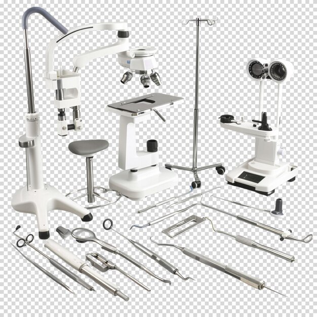 PSD medical tools isolated on transparent background