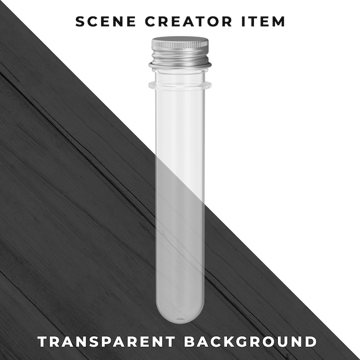 PSD medical tube isolated with clipping path
