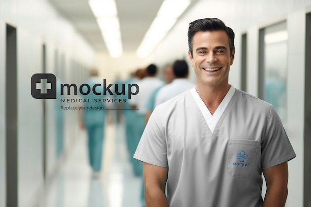 PSD medical uniform  mockup design