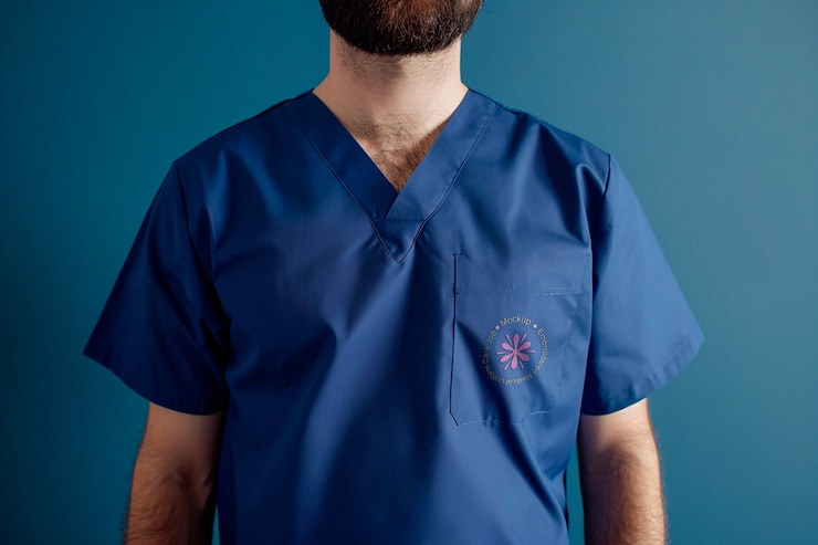 PSD medical uniform mockup design