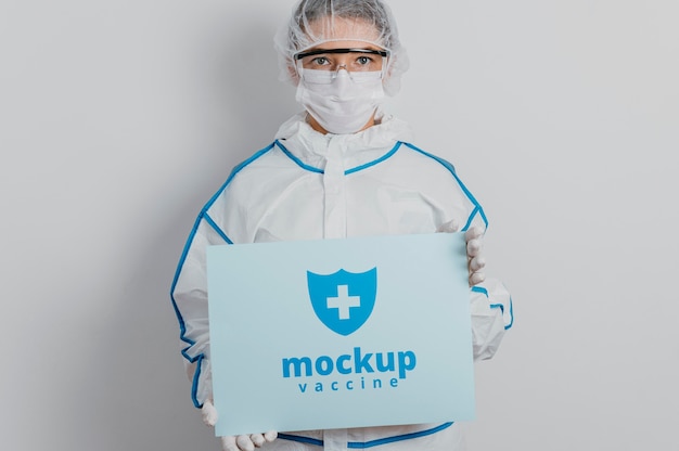 Abbigliamento medico e mock-up di carte