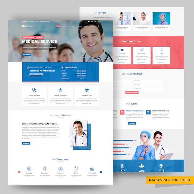 PSD medicare en medische service website sjabloon