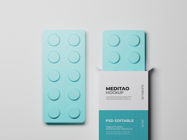 Medication branding and packaging mockup