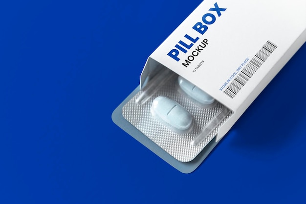 PSD marchio di farmaci e mockup di packaging