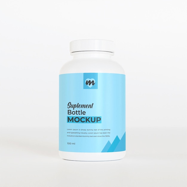 PSD medicien bottle suplements mockup