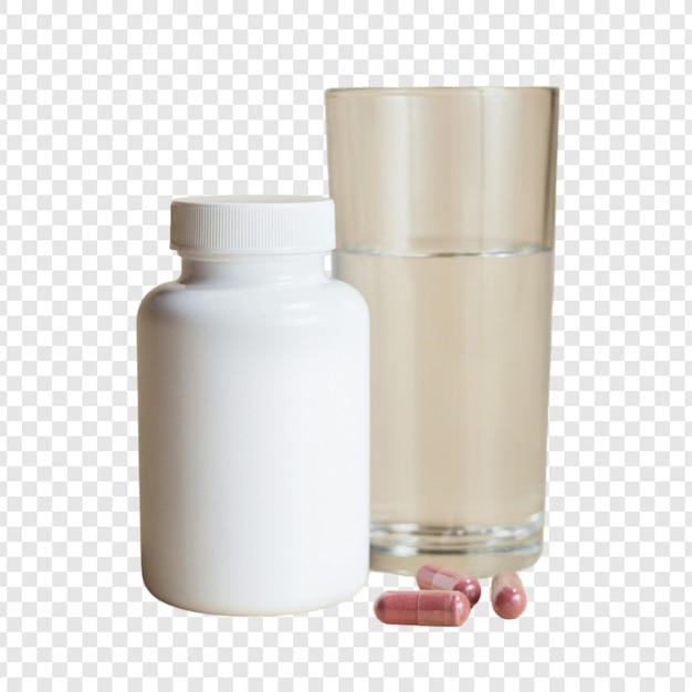 medicijnfles geïsoleerd op een doorzichtige achtergrond