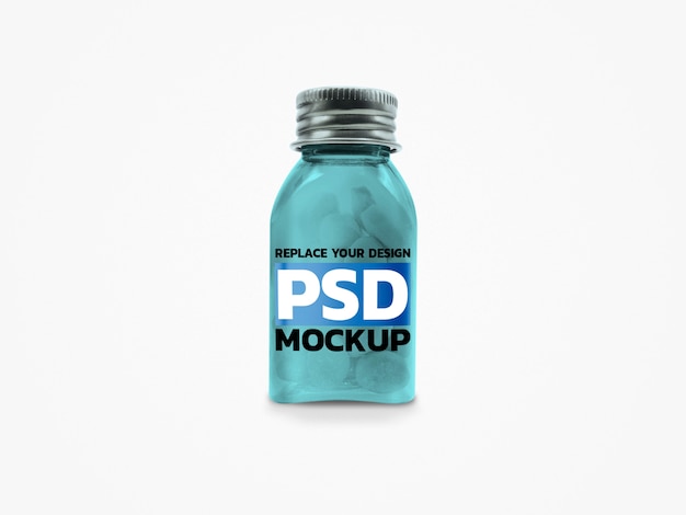 Medicijnfles mockup ontwerp