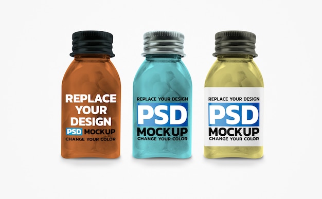 Medicijnfles mockup ontwerp