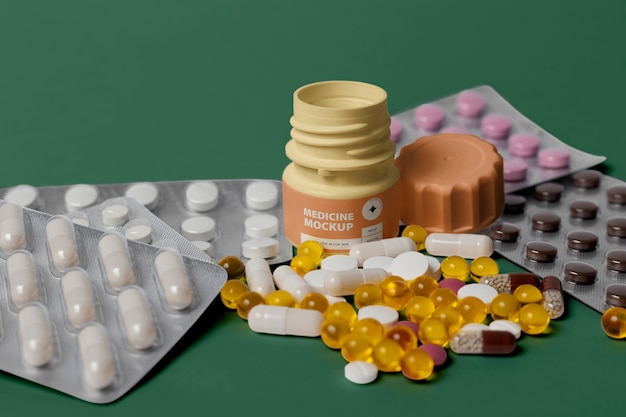 Medicinal plastic container for pills