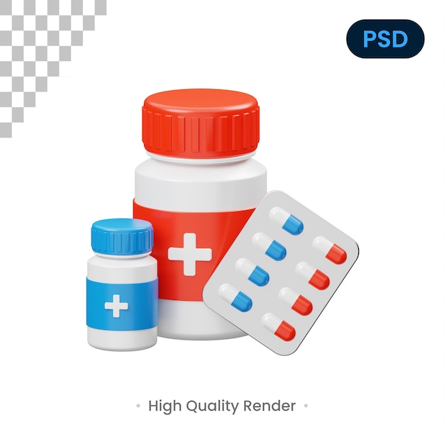 Icona medicina 3d psd premium