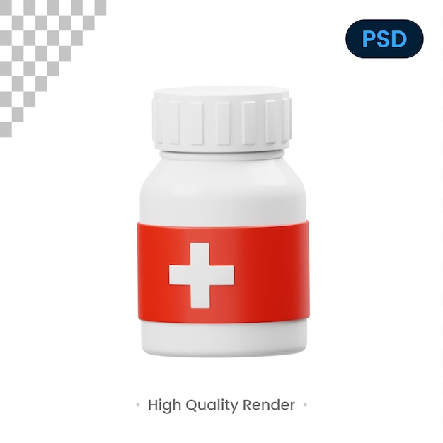 PSD 薬瓶 3 d アイコン premium psd