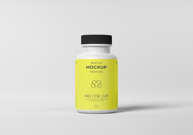 PSD medicine bottle mockup design