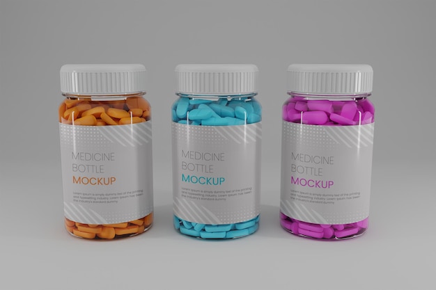 PSD medicine bottle mockup