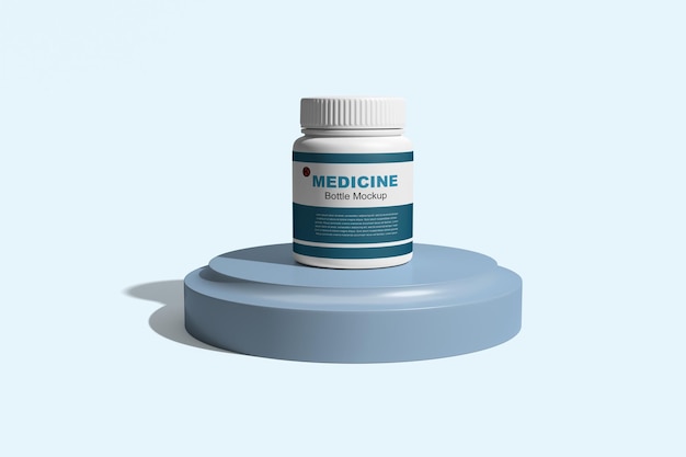 PSD mockup di bottiglia di medicina