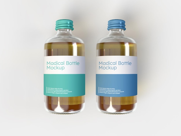 Mockup di bottiglia di medicina