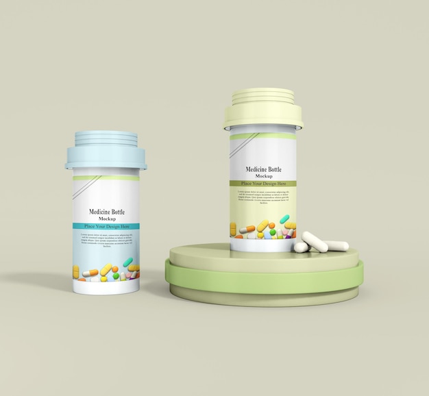 PSD medicine bottle mockup