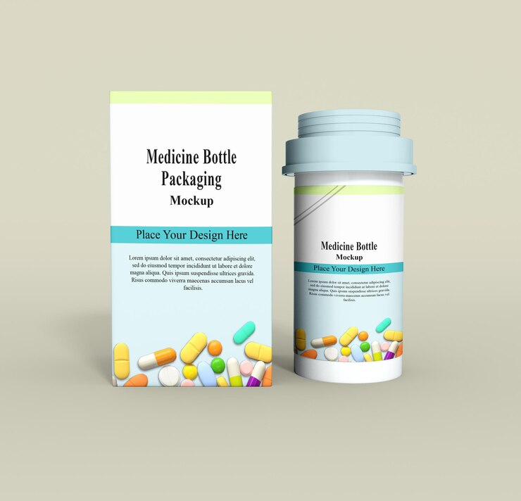 PSD medicine bottle mockup