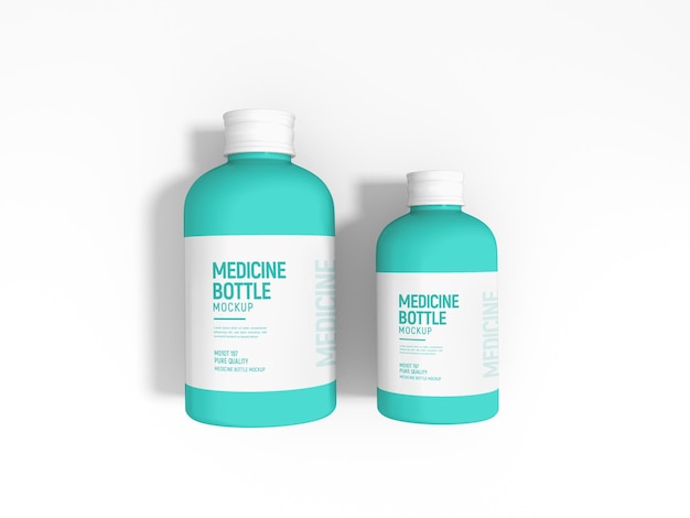 medicine bottle packaging mockup