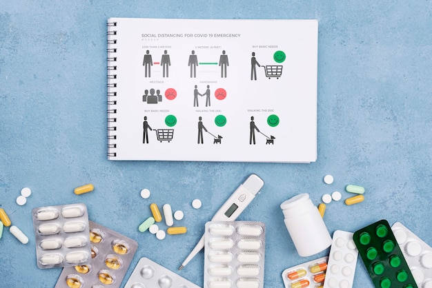 Medicine collection and notebook