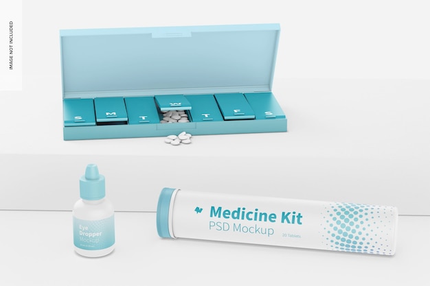 PSD medicine kit mockup