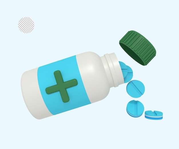 PSD medicine pill in a bottle