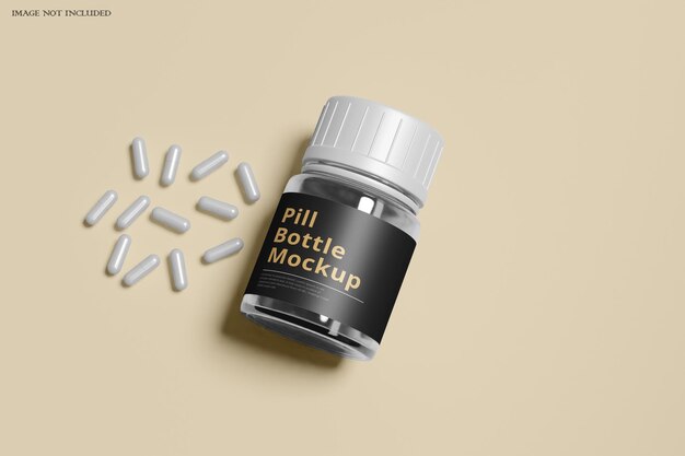 PSD medicine pills bottle mockup