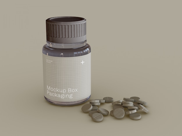 PSD medicine pills mock-up