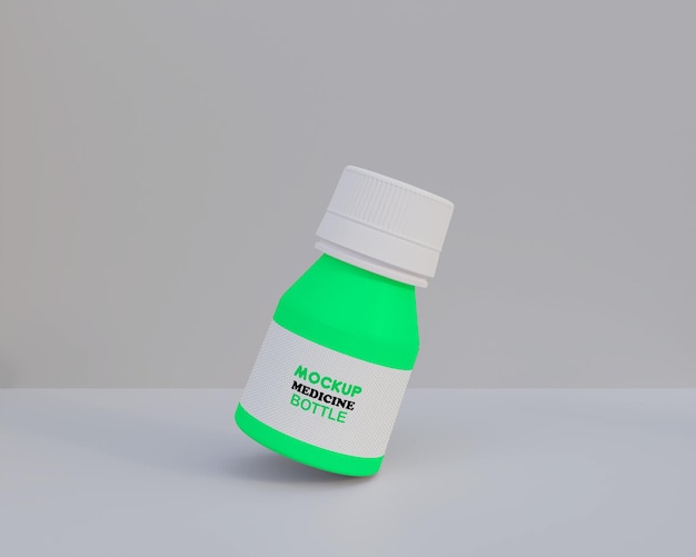 Макет пластиковой бутылки медицины