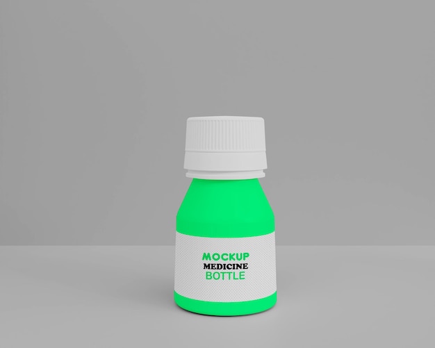 Medicine plastic  bottle mockup