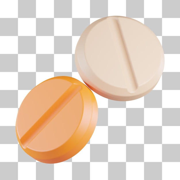 PSD medicine tablet 3d icon