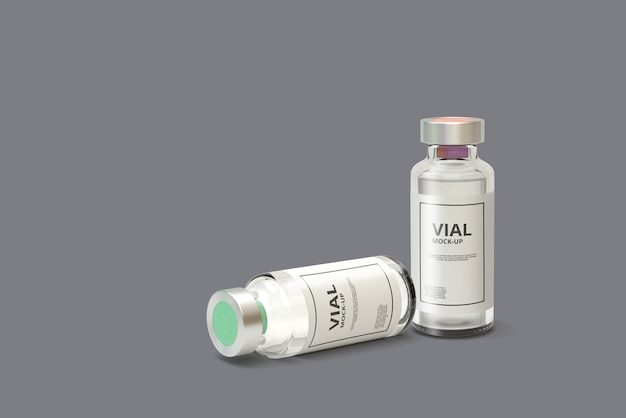 PSD medicina vial mockup