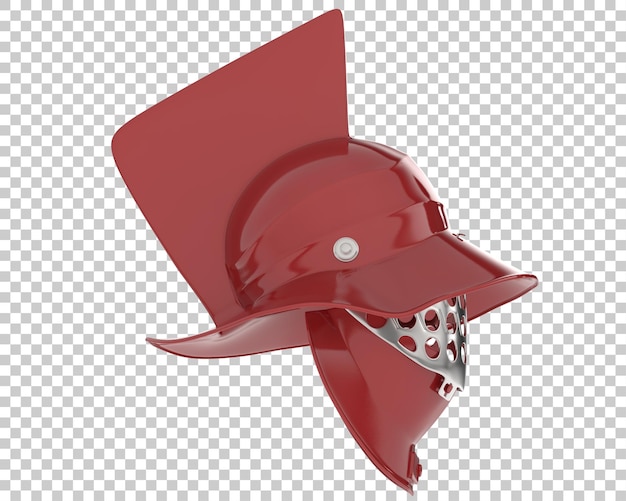 Medieval helmet isolated on transparent background 3d rendering illustration