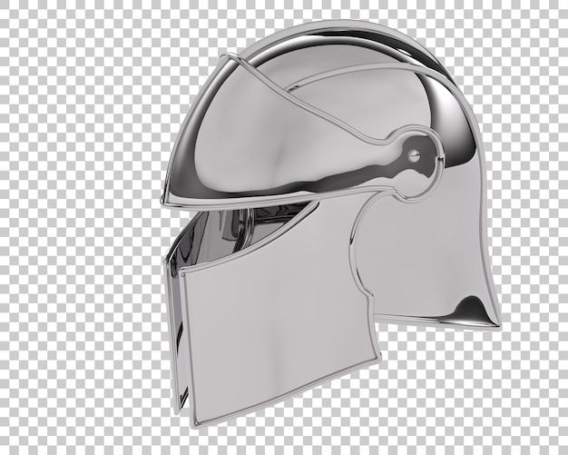 Medieval helmet on transparent background 3d rendering illustration