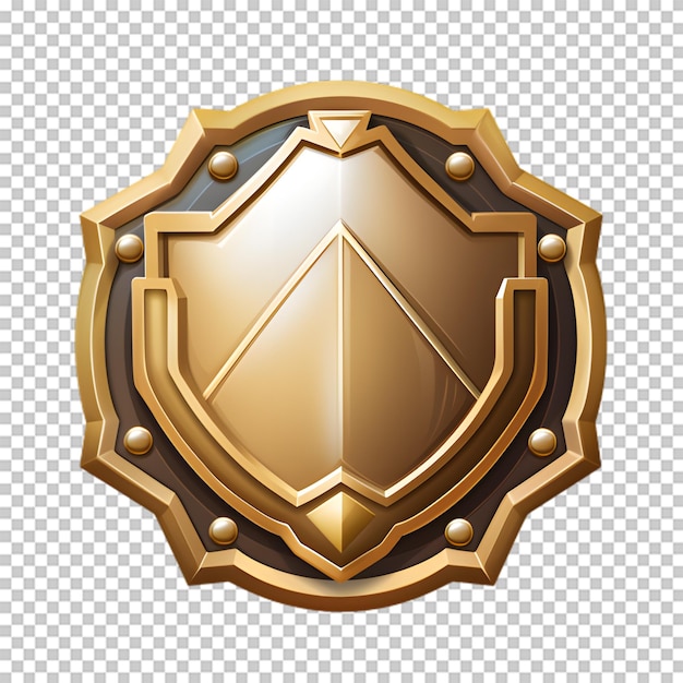 PSD medieval knight shield isolated on transparent background