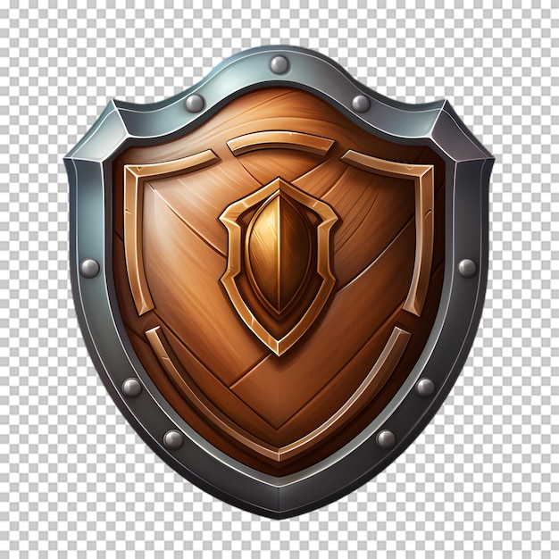 PSD medieval knight shield isolated on transparent background