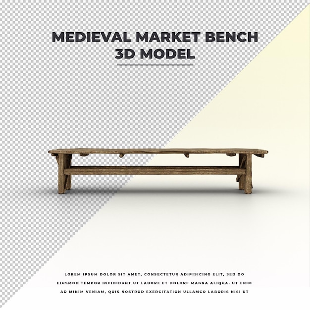 Medieval market bench