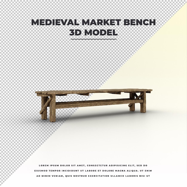Medieval market bench