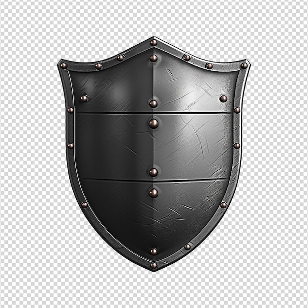 Medieval shield isolated on transparent background