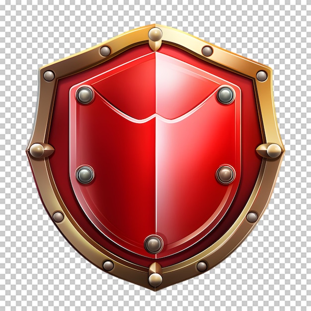 PSD medieval shield isolated on transparent background