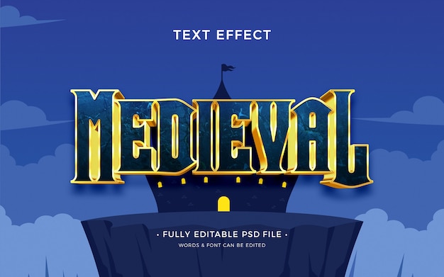 PSD medieval text effect